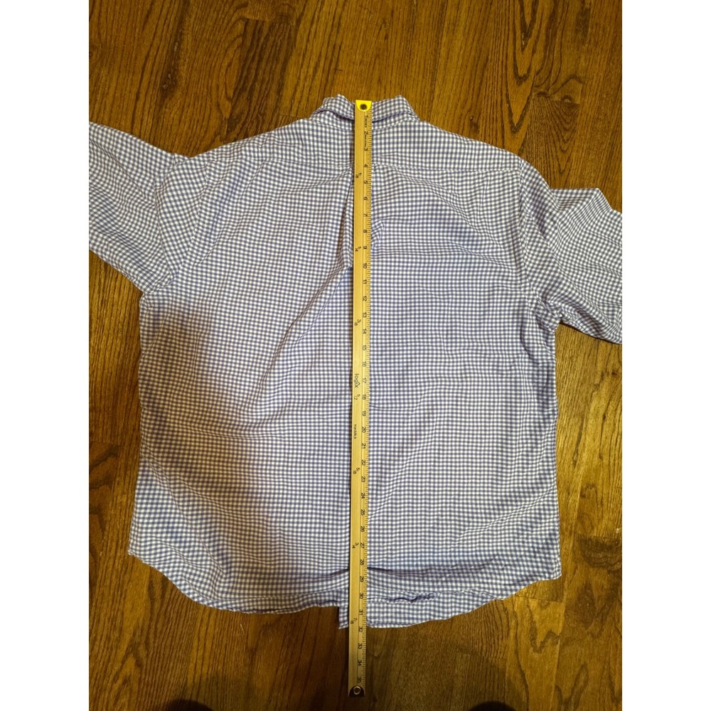 Polo Ralph Lauren Mens XXL Classic Fit Gingham Button Down Shirt Purple White - Picture 7 of 9